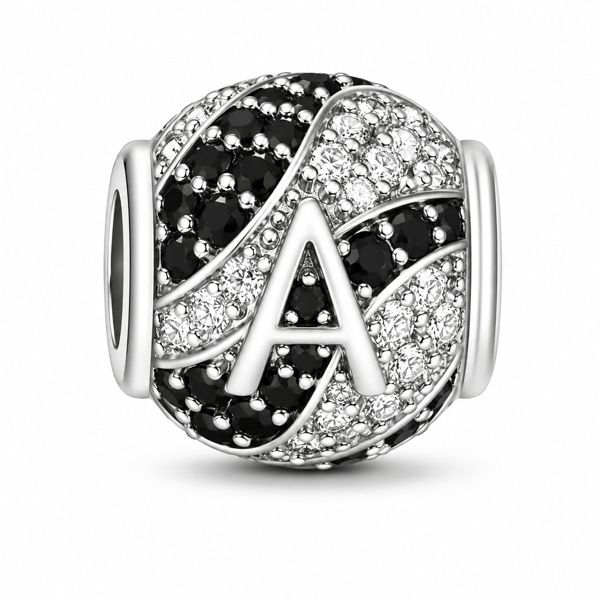 Alphabets Letter A Sterling Silver Charm Hallmarked S925 for Charm Bracelet and Necklace