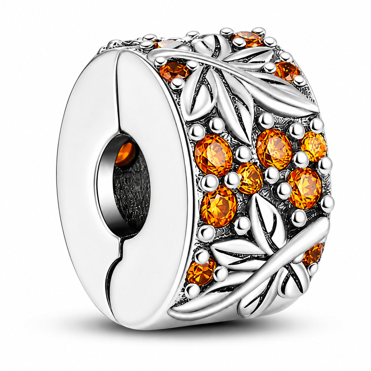 Autumn Winter Clip Sterling Silver Charm Hallmarked S925 for Charm Bracelet and Necklace