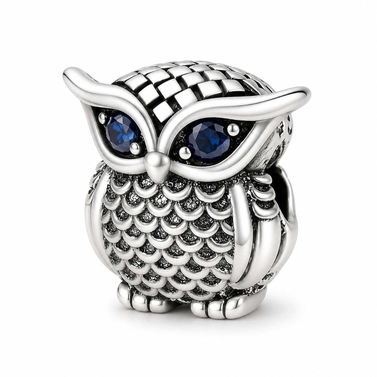 Cute Owl Charm Hallmarked S925 for Charm Bracelet and Necklace