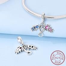 Eternal Love Boy Girl Forever Infinity Charm for Bracelet, S925 Sterling Silver