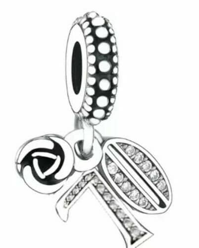 70th Birthday Dangle Charm For Bracelet, S925 Sterling Silver