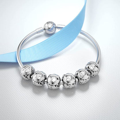21st Birthday Bead Sterling Silver Charm Hallmarked S925 for Charm Bracelet and Necklace