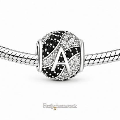 Alphabets Letter A Sterling Silver Charm Hallmarked S925 for Charm Bracelet and Necklace