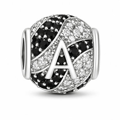 Alphabets Letter A Sterling Silver Charm Hallmarked S925 for Charm Bracelet and Necklace