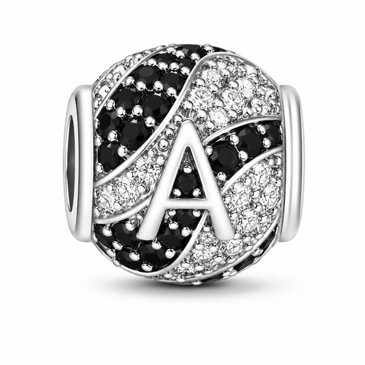Alphabets Letter A Sterling Silver Charm Hallmarked S925 for Charm Bracelet and Necklace