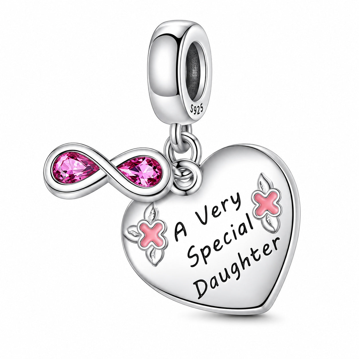 A Very Special Daughter Sterling Silver Charm Hallmarked S925 for Charm Bracelet and Necklace