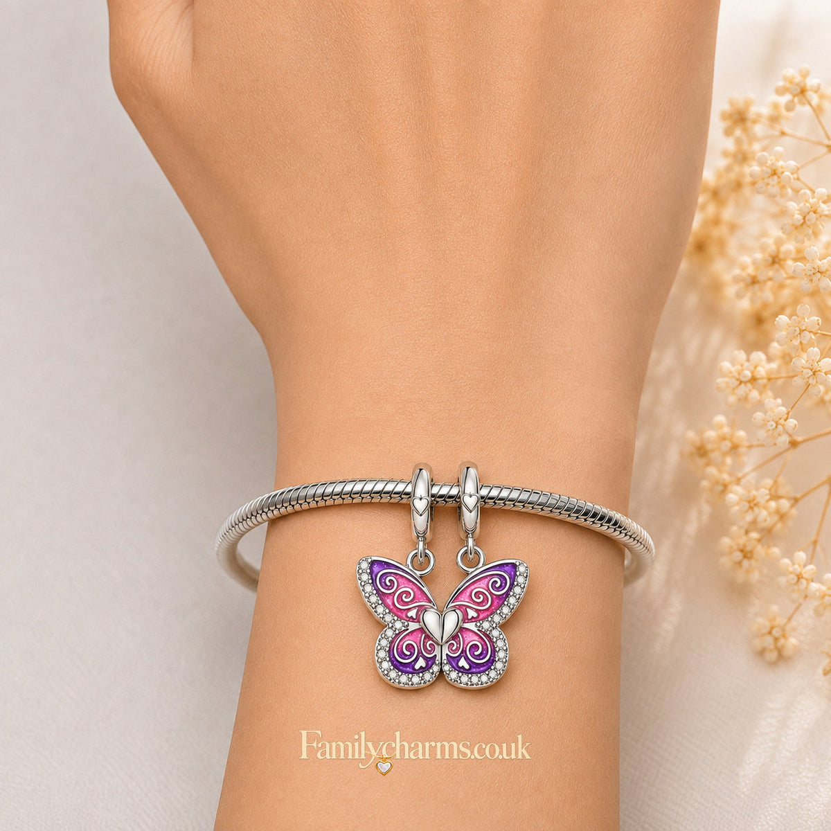 Always my Sister Forever my Friend Sterling Silver Charm Hallmarked S925 for Charm Bracelet and Necklace