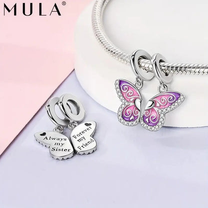 Always my Sister Forever my Friend Sterling Silver Charm Hallmarked S925 for Charm Bracelet and Necklace