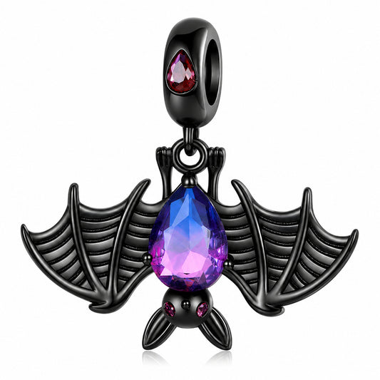 Bat Dangle Pendant Sterling Silver Charm Hallmarked S925 for Charm Bracelet and Necklace