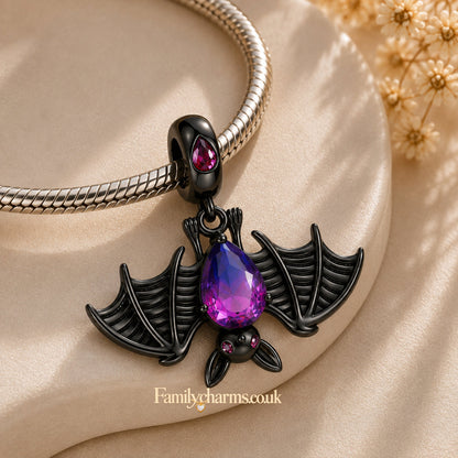 Bat Dangle Pendant Sterling Silver Charm Hallmarked S925 for Charm Bracelet and Necklace