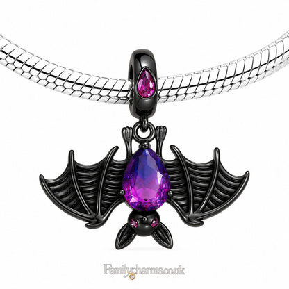 Bat Dangle Pendant Sterling Silver Charm Hallmarked S925 for Charm Bracelet and Necklace