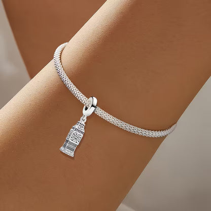 Big Ben Dangle Charm Sterling Silver Charm Hallmarked S925 for Charm Bracelet and Necklace