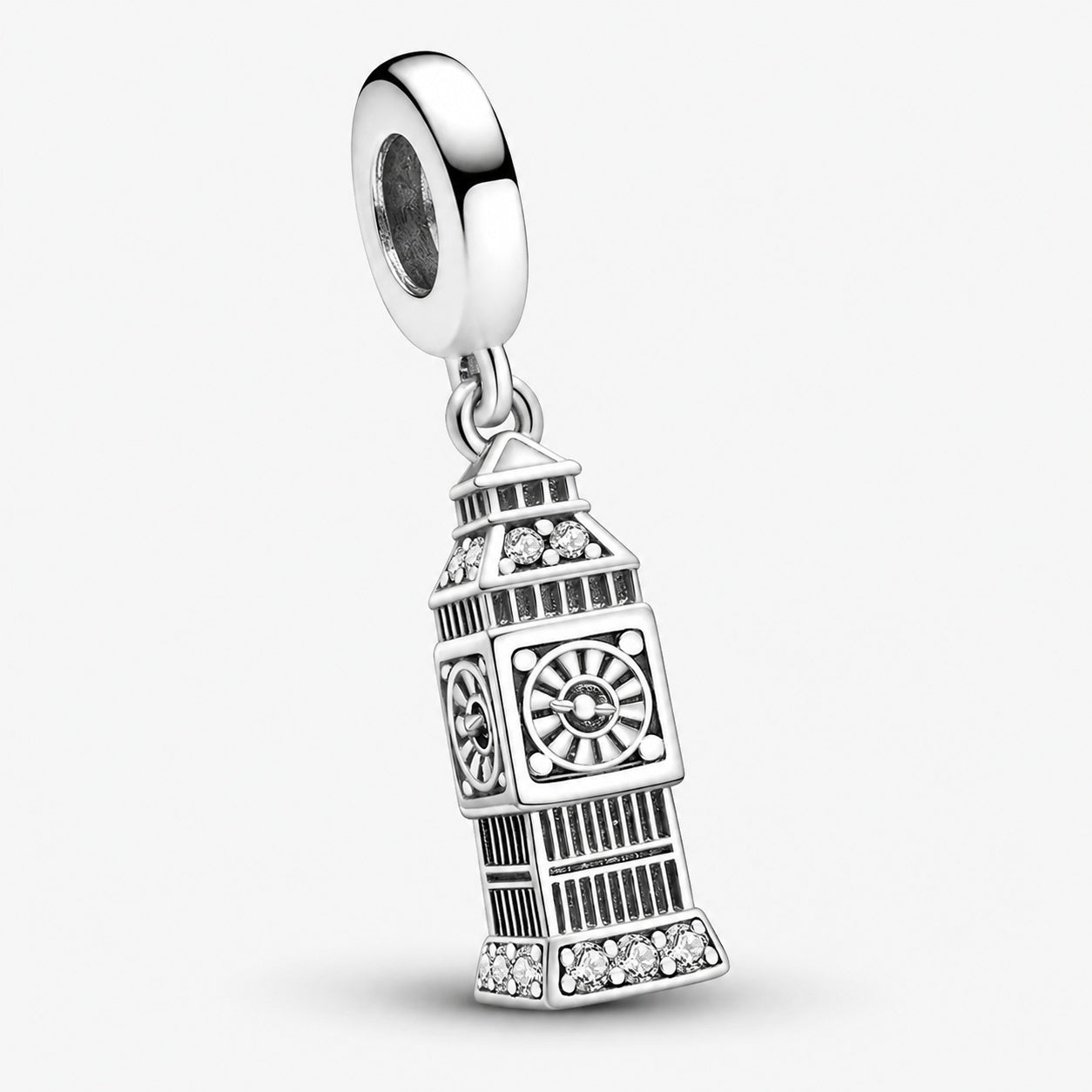 Big Ben Dangle Charm Sterling Silver Charm Hallmarked S925 for Charm Bracelet and Necklace
