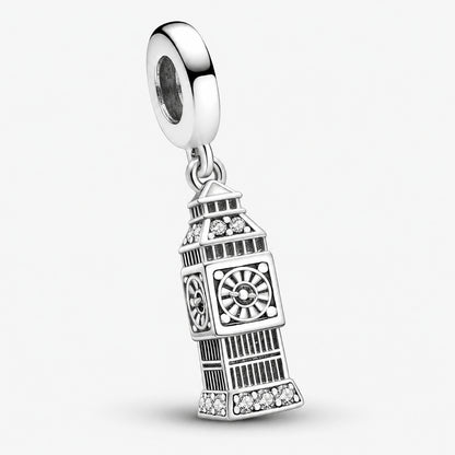 Big Ben Dangle Charm Sterling Silver Charm Hallmarked S925 for Charm Bracelet and Necklace