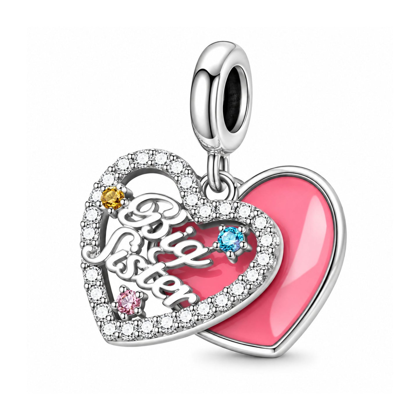 Big Sister Dangle Sterling Silver Charm Hallmarked S925 for Charm Bracelet and Necklace