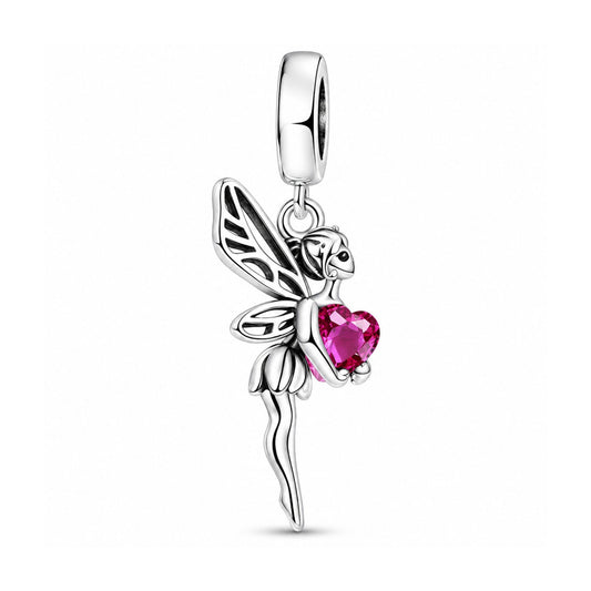 Butterfly Fairy Pendant Sterling Silver Charm Hallmarked S925 for Charm Bracelet and Necklace