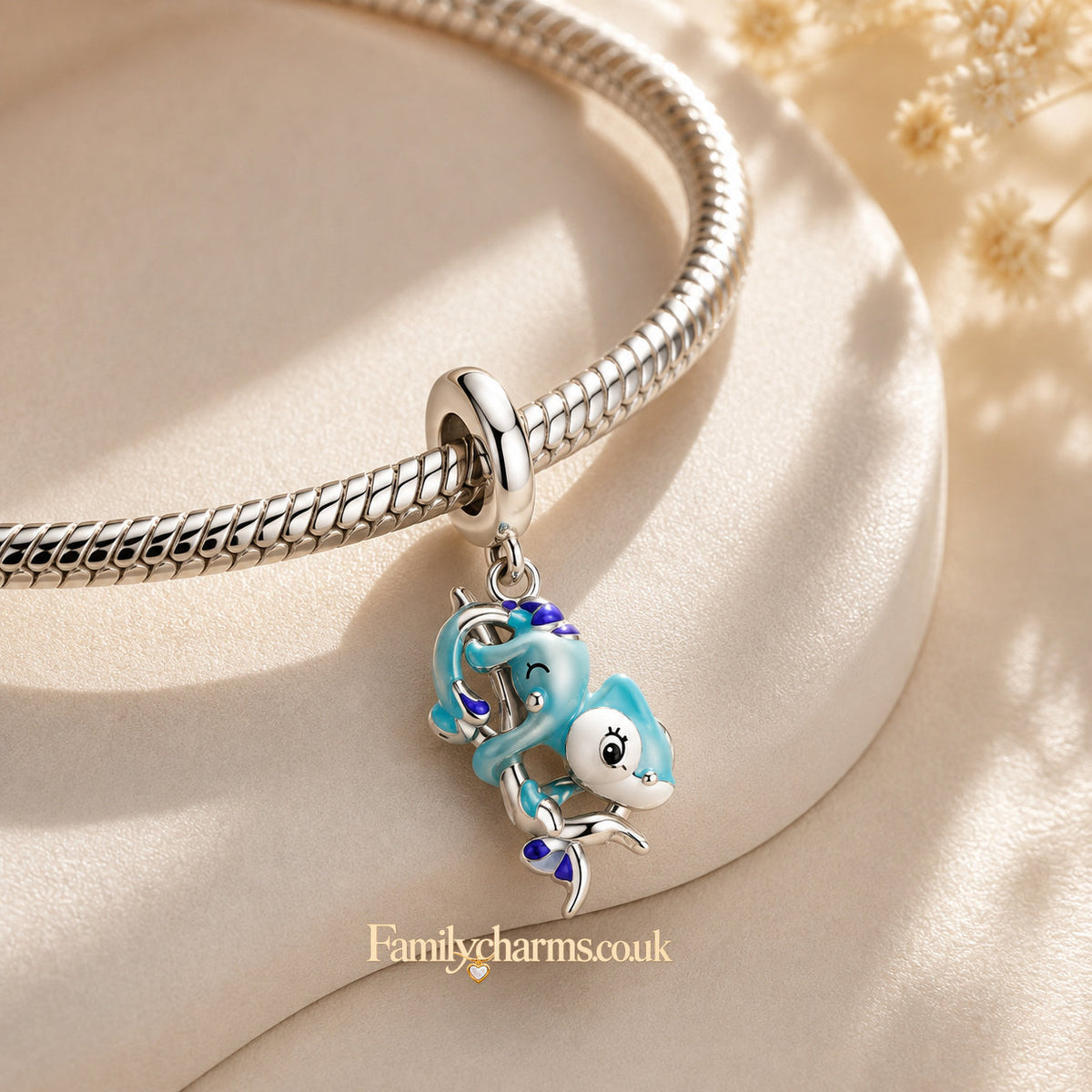 Colour Changing Chameleon Dangle Sterling Silver Charm Hallmarked S925 for Charm Bracelet and Necklace