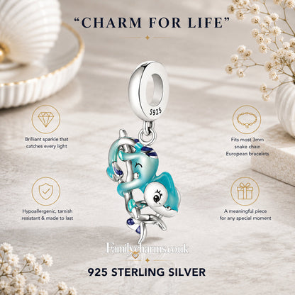 Colour Changing Chameleon Dangle Sterling Silver Charm Hallmarked S925 for Charm Bracelet and Necklace