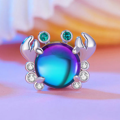 Crab Charm for Bracelet, S925 Sterling Silver