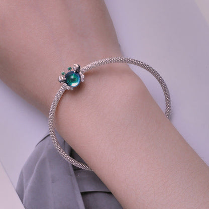 Crab Charm for Bracelet, S925 Sterling Silver