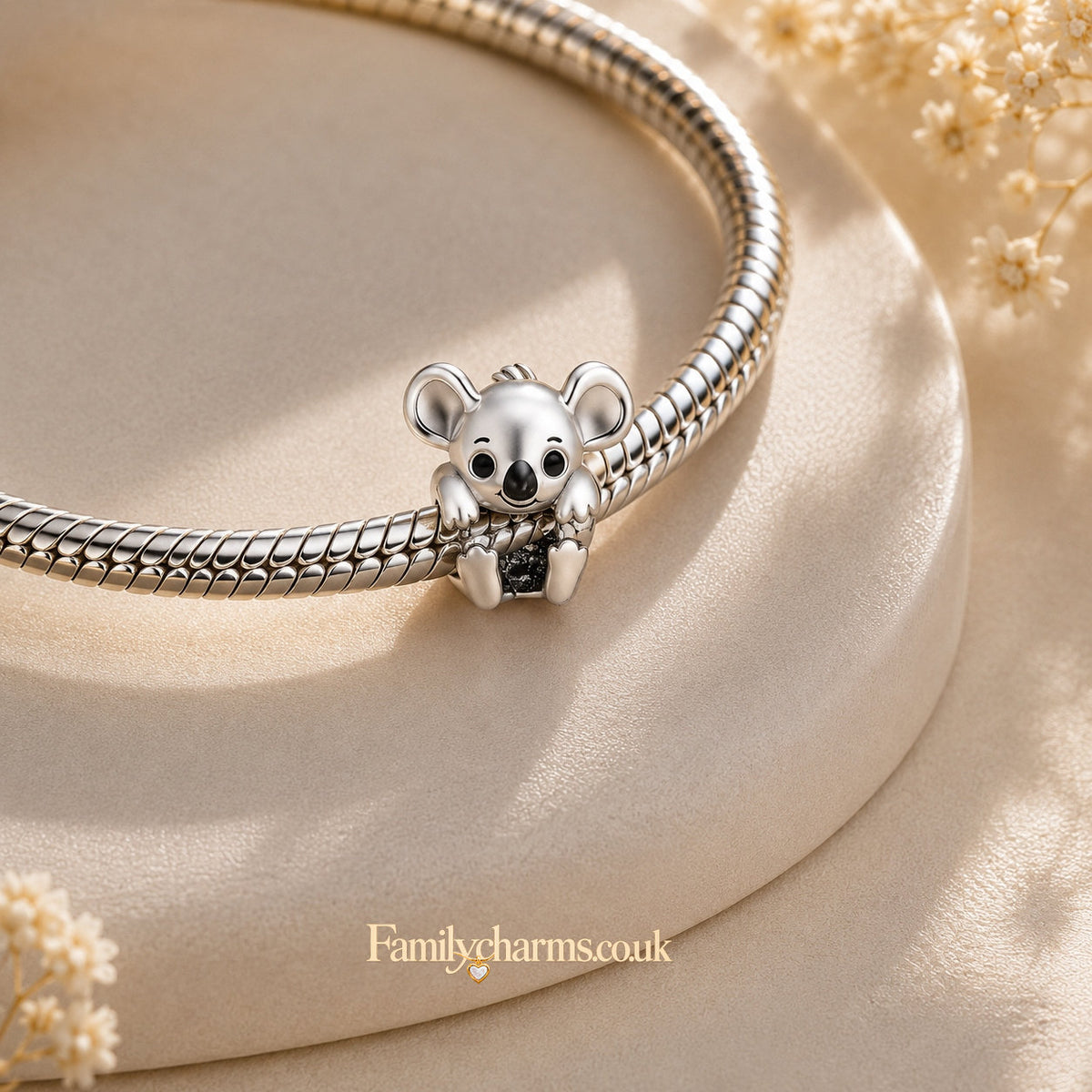 Cute Koala Charm Hallmarked S925 for Charm Bracelet and Necklace