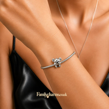 Cute Koala Charm Hallmarked S925 for Charm Bracelet and Necklace