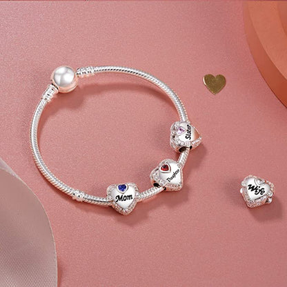 Daughter I Love You Sterling Silver Charm Hallmarked S925 for Charm Bracelet and Necklace