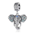 Elephant Dangle Animal Sterling Silver Charm Hallmarked S925 for Charm Bracelet and Necklace