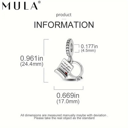 Engagement Promise Ring Charm Sterling Silver Charm Hallmarked S925 for Charm Bracelet and Necklace