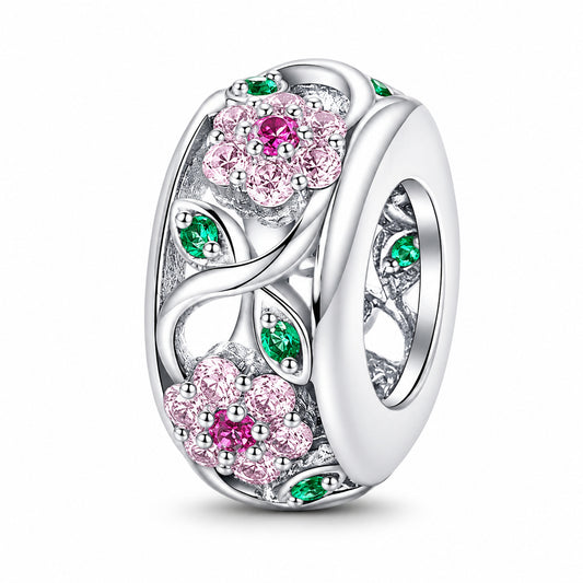 Floral Spacer Charm Hallmarked S925 for Charm Bracelet and Necklace