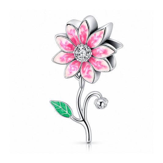 Flower of Hope Sterling Silver Charm Hallmarked S925 for Charm Bracelet and Necklace