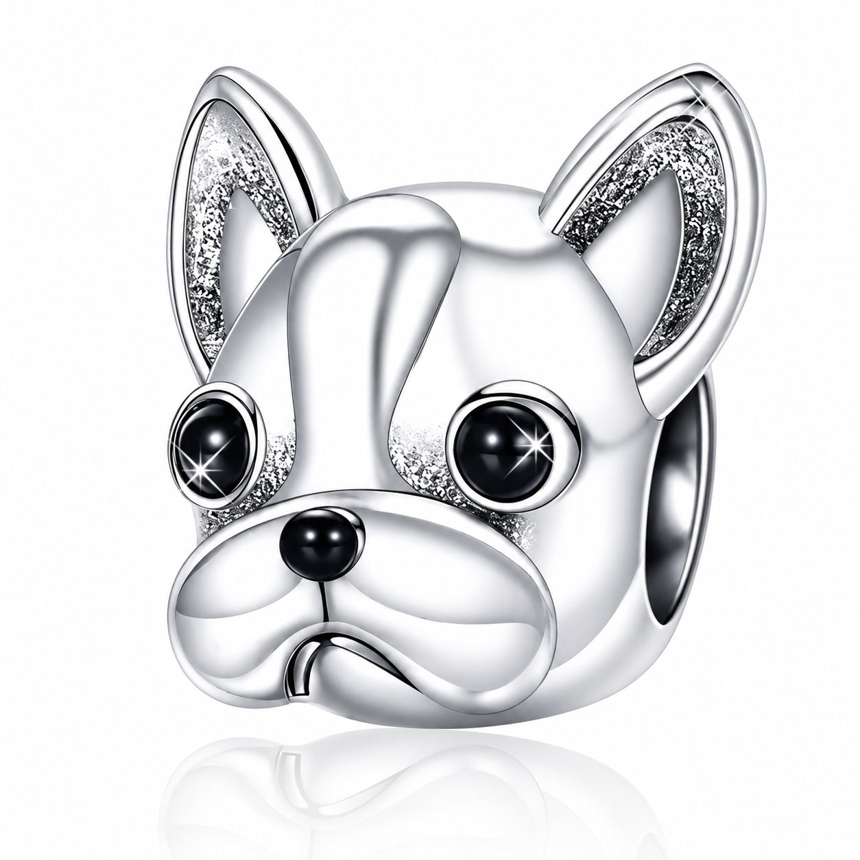 French Bulldog Sterling Silver Charm Hallmarked S925 for Charm Bracelet and Necklace