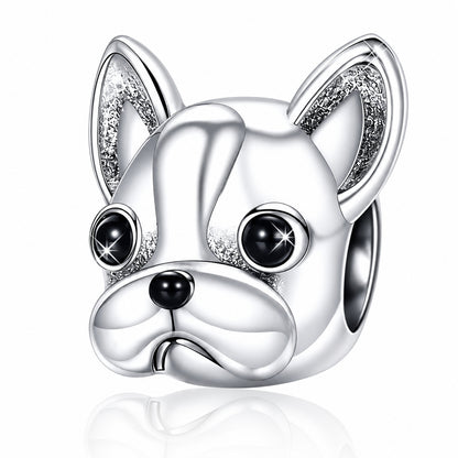 French Bulldog Sterling Silver Charm Hallmarked S925 for Charm Bracelet and Necklace