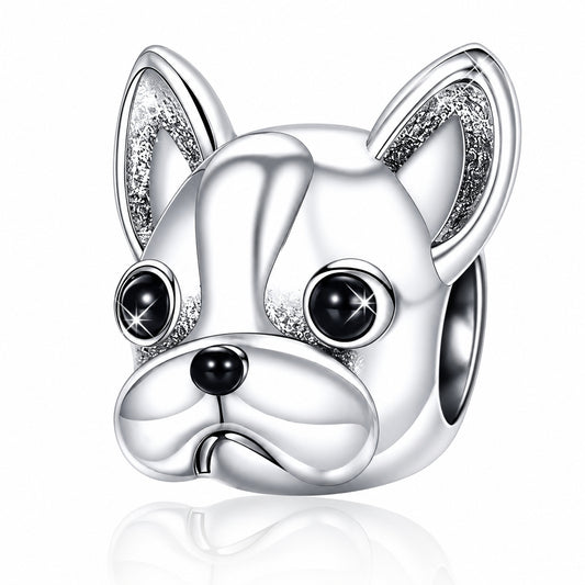 French Bulldog Sterling Silver Charm Hallmarked S925 for Charm Bracelet and Necklace