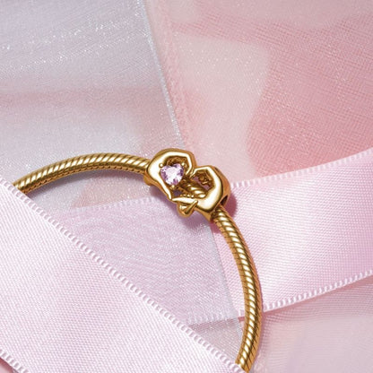 Gold Plated Family Love Gift Charm Sterling Silver Charm Hallmarked S925 for Charm Bracelet and Necklace