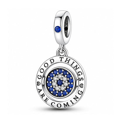 Good Things Are Coming Dangle Sterling Silver Charm Hallmarked S925 for Charm Bracelet and Necklace