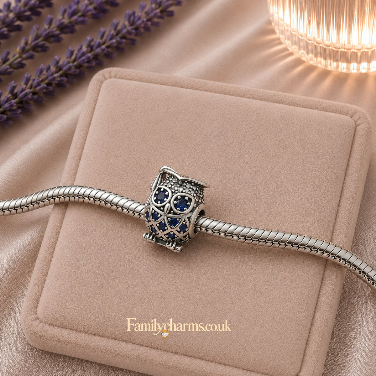 Owl Graduation Sterling Silver Charm Hallmarked S925 for Charm Bracelet and Necklace