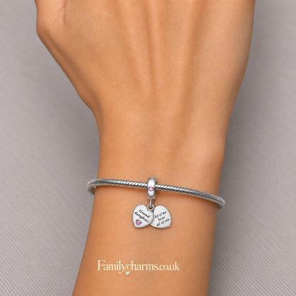 Grand Daughter Dangle Sterling Silver Charm Hallmarked S925 for Charm Bracelet and Necklace