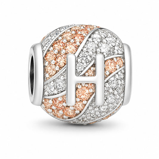 Alphabets Letter H Sterling Silver Charm Hallmarked S925 for Charm Bracelet and Necklace