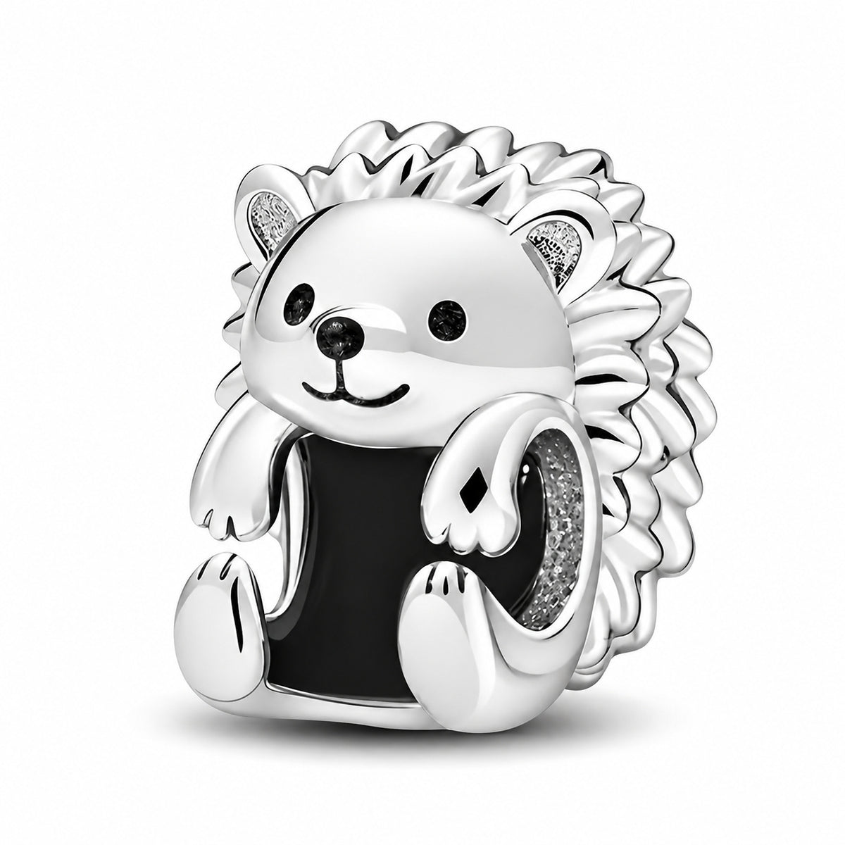 S925 Sterling Silver Hedgehog Bead Charm For Bracelets