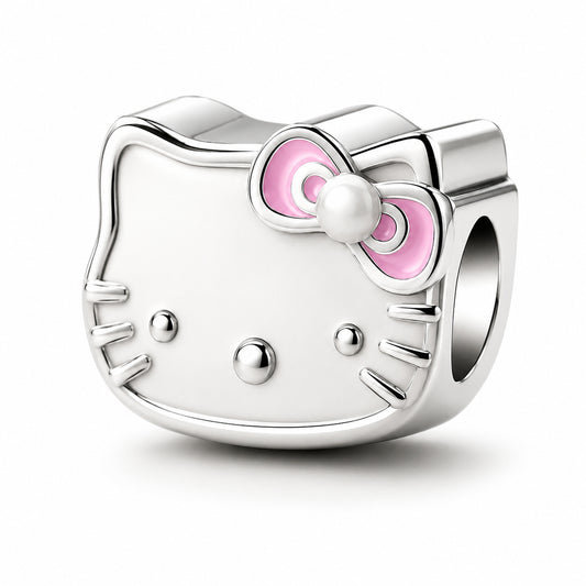 Hello Kitty Sterling Silver Charm Hallmarked S925 for Charm Bracelet and Necklace