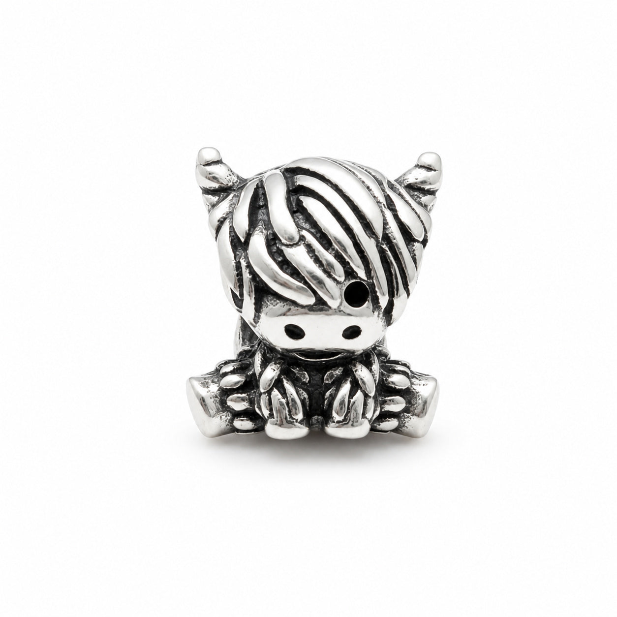 Highland Cow Bead Charm Hallmarked S925 for Charm Bracelet and Necklace