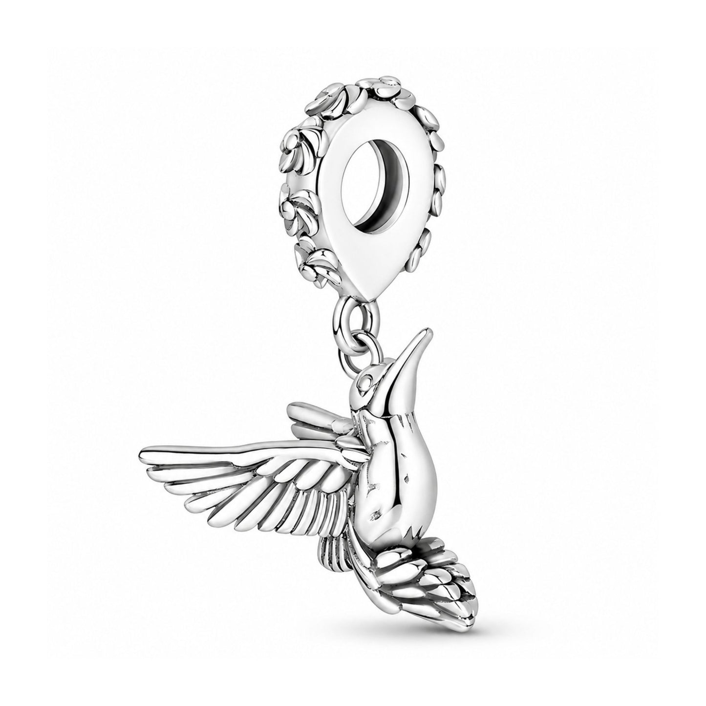 Hummingbird Charm for Bracelet, S925 Sterling Silver