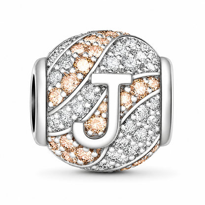 Alphabets Letter J Sterling Silver Charm Hallmarked S925 for Charm Bracelet and Necklace