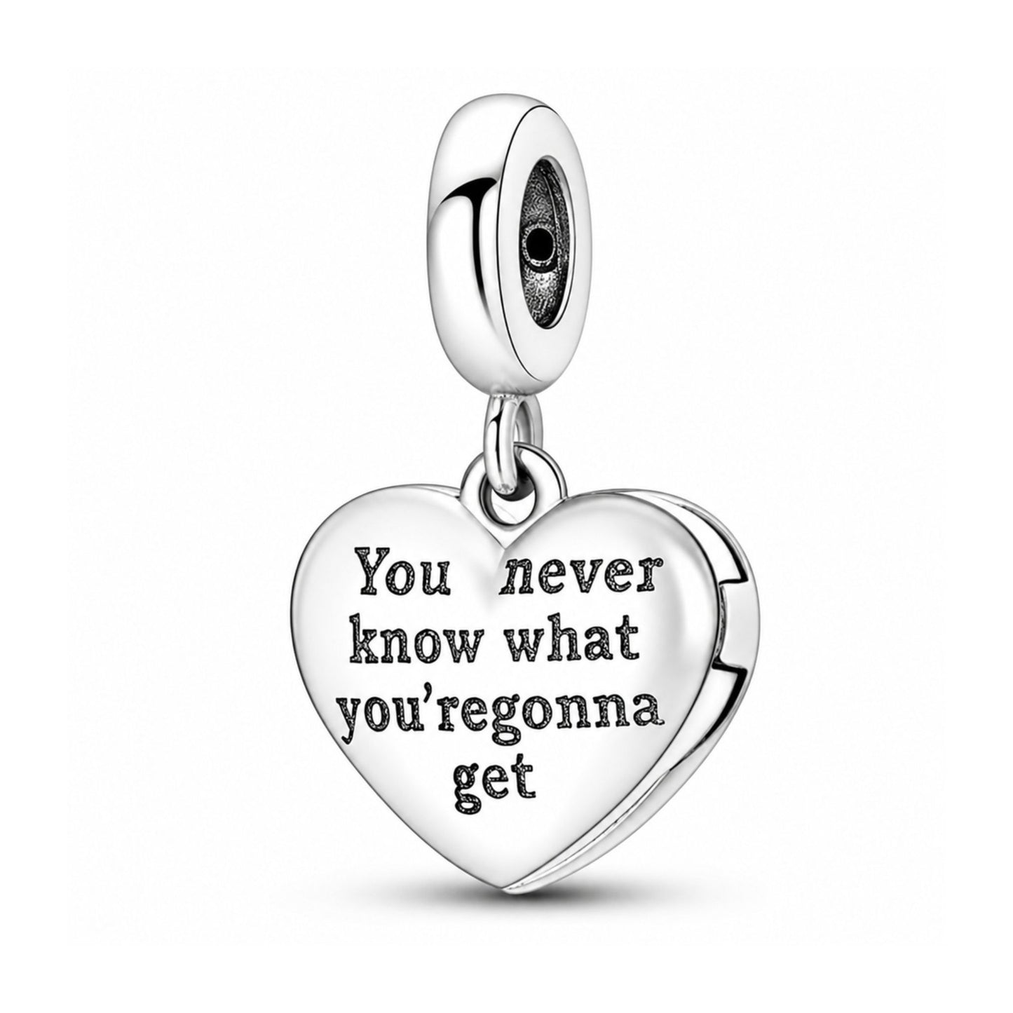 Life Was a Box of Chocolates Charm Hallmarked S925 for Charm Bracelet and Necklace