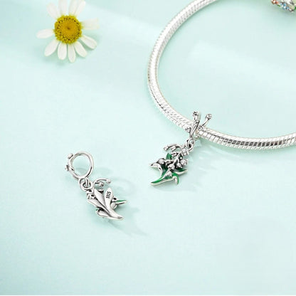 Lily of the Valley Dangle Sterling Silver Charm Hallmarked S925 for Charm Bracelet and Necklace