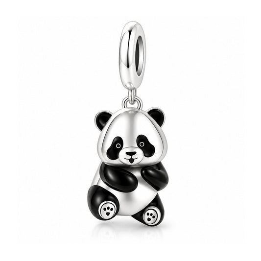 Little Panda Sterling Silver Charm Hallmarked S925 for Charm Bracelet and Necklace