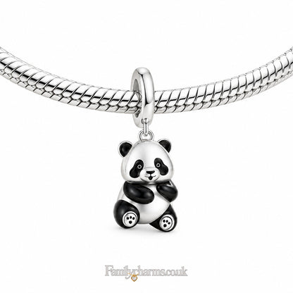 Little Panda Sterling Silver Charm Hallmarked S925 for Charm Bracelet and Necklace