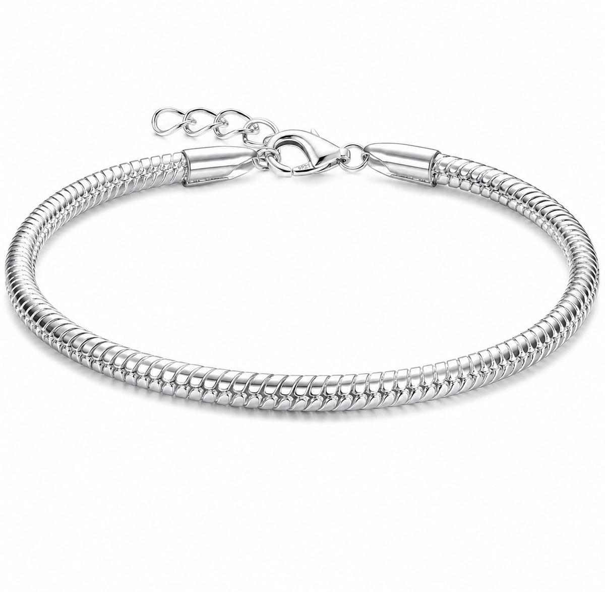 S925 Sterling Silver Lobster Clasp Charm Bracelets