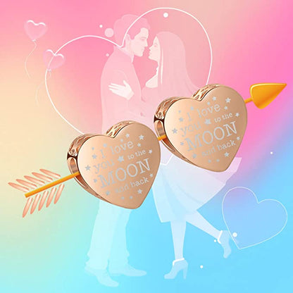 Rose Gold I Love You to The Moon and Back Heart Sterling Silver Charm Hallmarked S925 for Charm Bracelet and Necklace